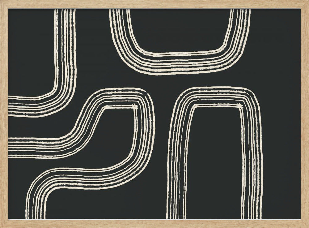Gebogen paden | Poster