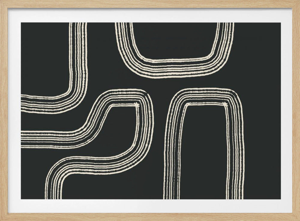 Gebogen paden | Poster