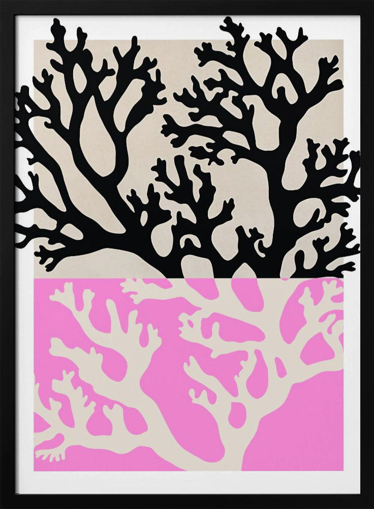 Dubbele koraalsilhouetten | Poster