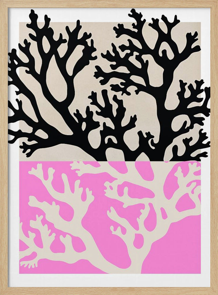 Dubbele koraalsilhouetten | Poster