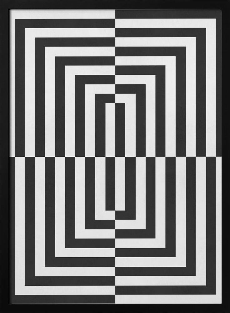 Zwart-witte lijnen | Poster