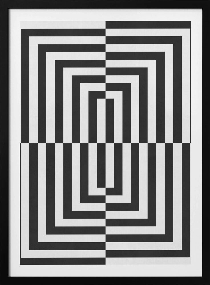 Zwart-witte lijnen | Poster