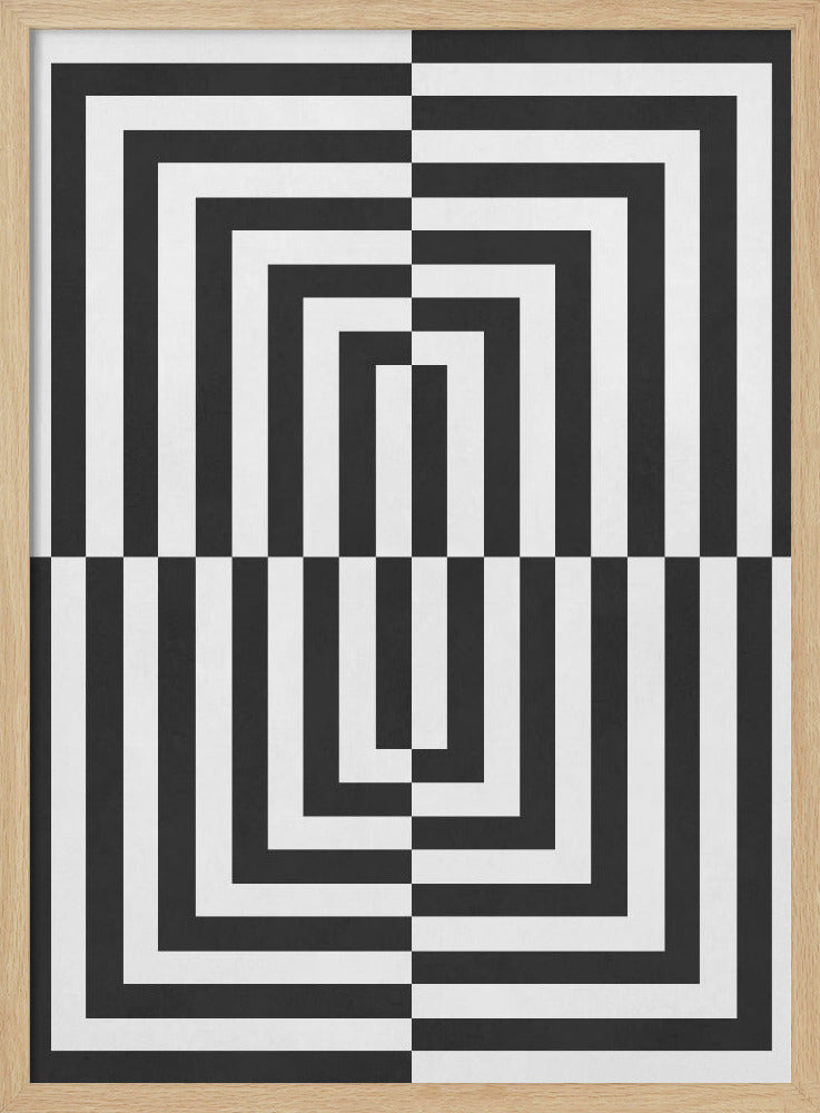 Zwart-witte lijnen | Poster
