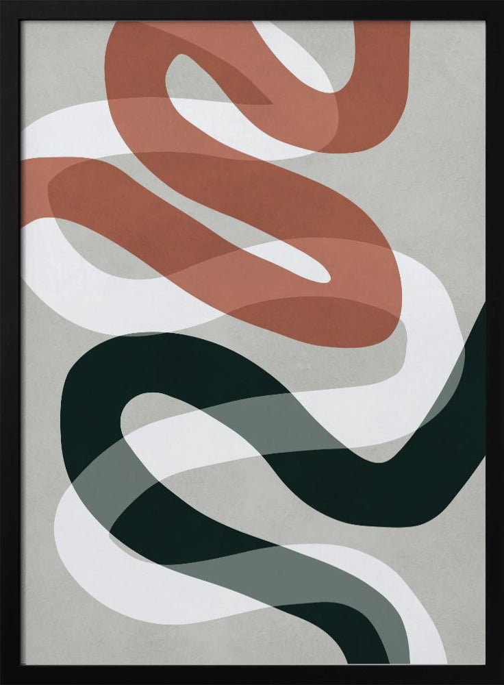 Expressionistische curven 1 | Poster