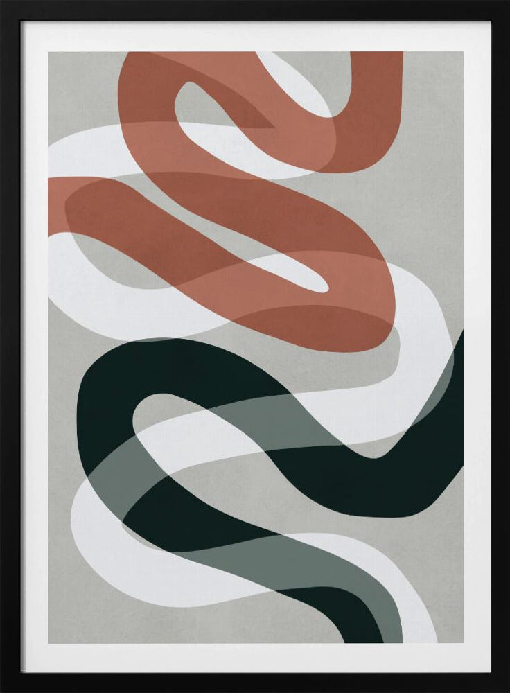Expressionistische curven 1 | Poster
