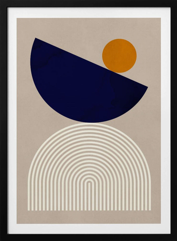 Lijnen en halve cirkels 2 | Poster
