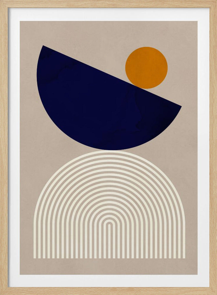 Lijnen en halve cirkels 2 | Poster