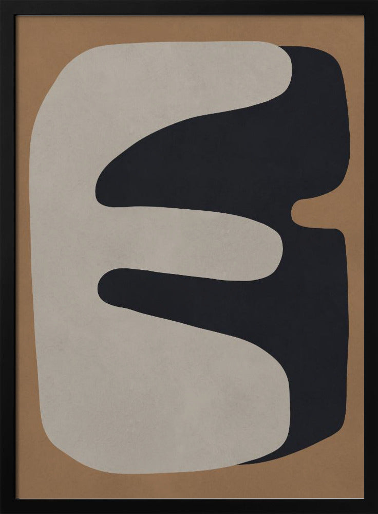 Bruine en zwarte kunst 3 | Poster