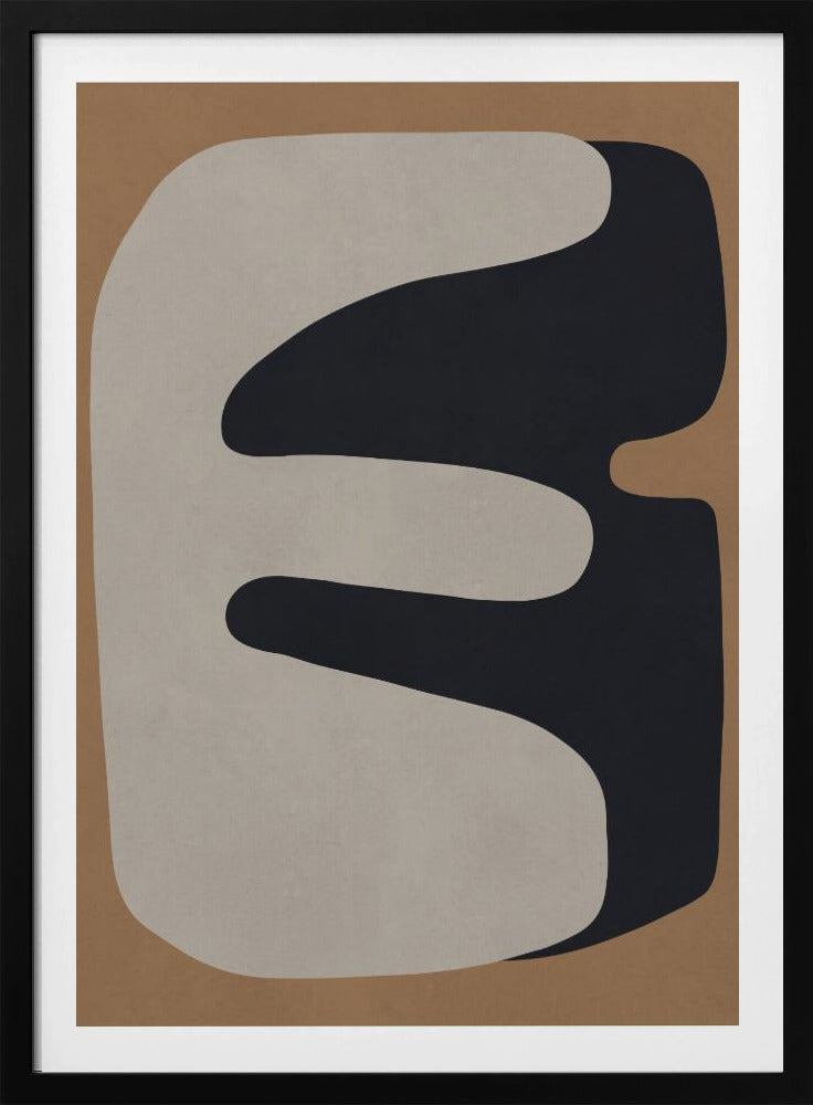 Bruine en zwarte kunst 3 | Poster