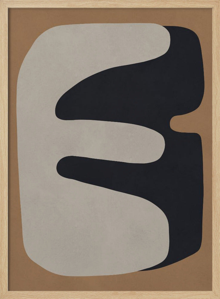 Bruine en zwarte kunst 3 | Poster