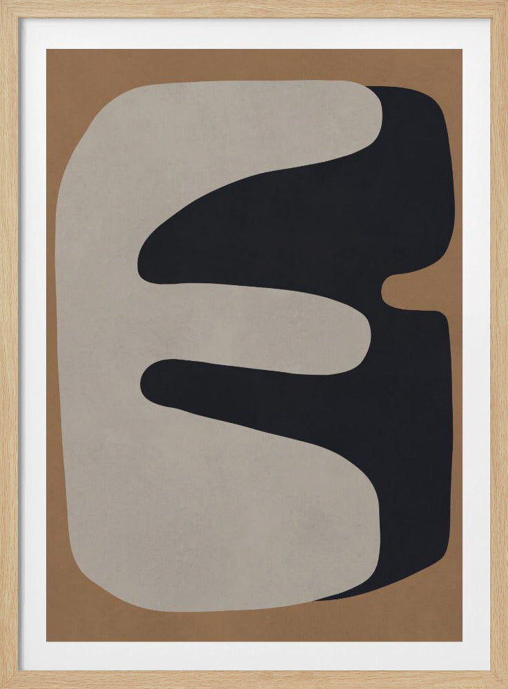 Bruine en zwarte kunst 3 | Poster