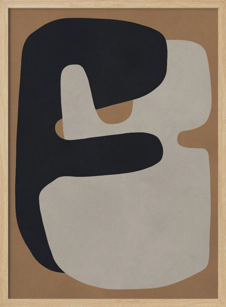 Bruine en zwarte kunst 1 | Poster