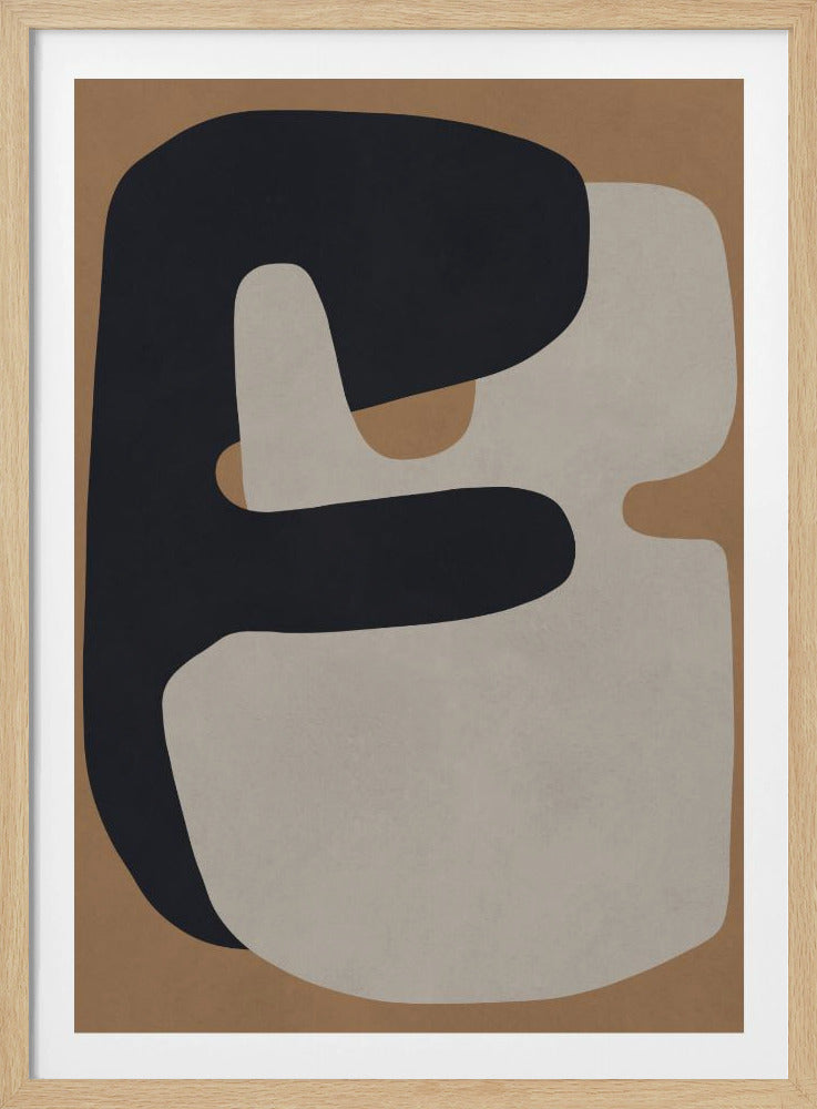 Bruine en zwarte kunst 1 | Poster