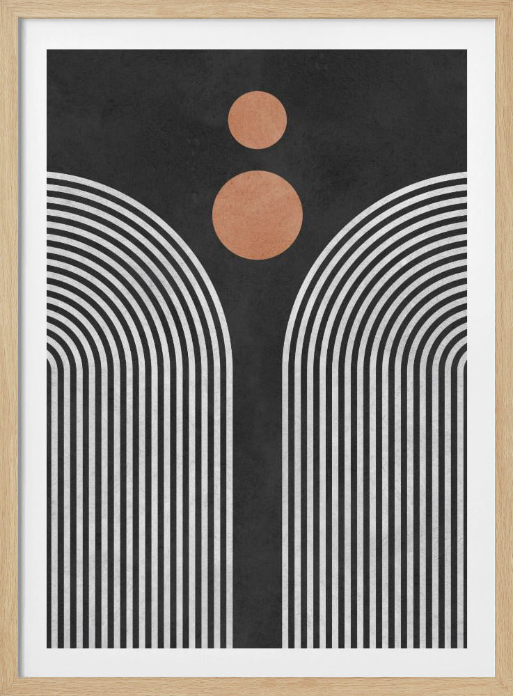 Cirkels op zwarte achtergrond 3 | Poster