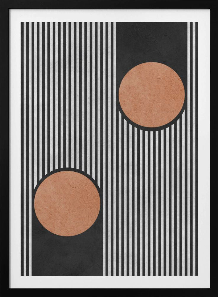 Cirkels op zwarte achtergrond 2 | Poster