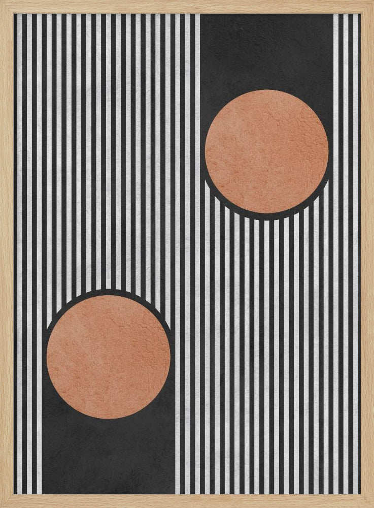 Cirkels op zwarte achtergrond 2 | Poster