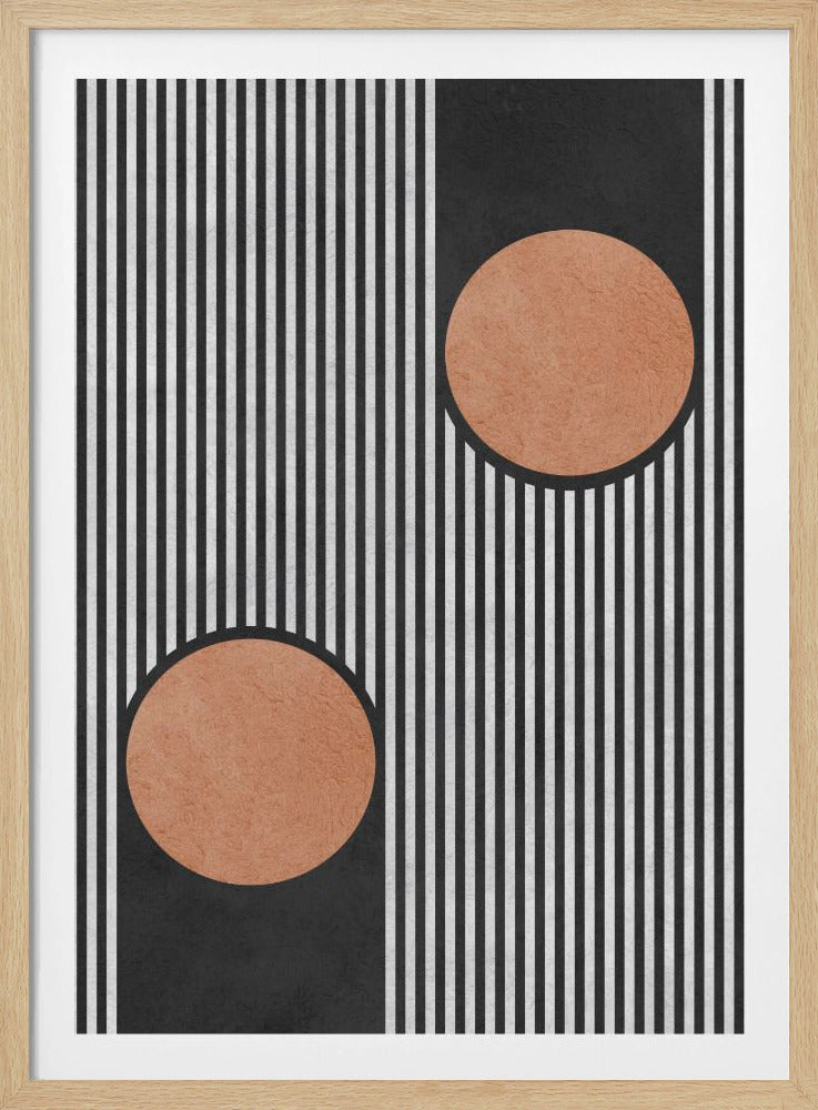 Cirkels op zwarte achtergrond 2 | Poster