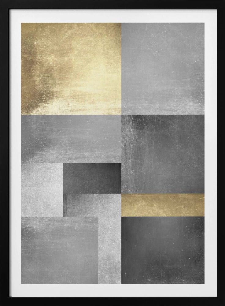 Goud- en zilvertexturen 5 | Poster