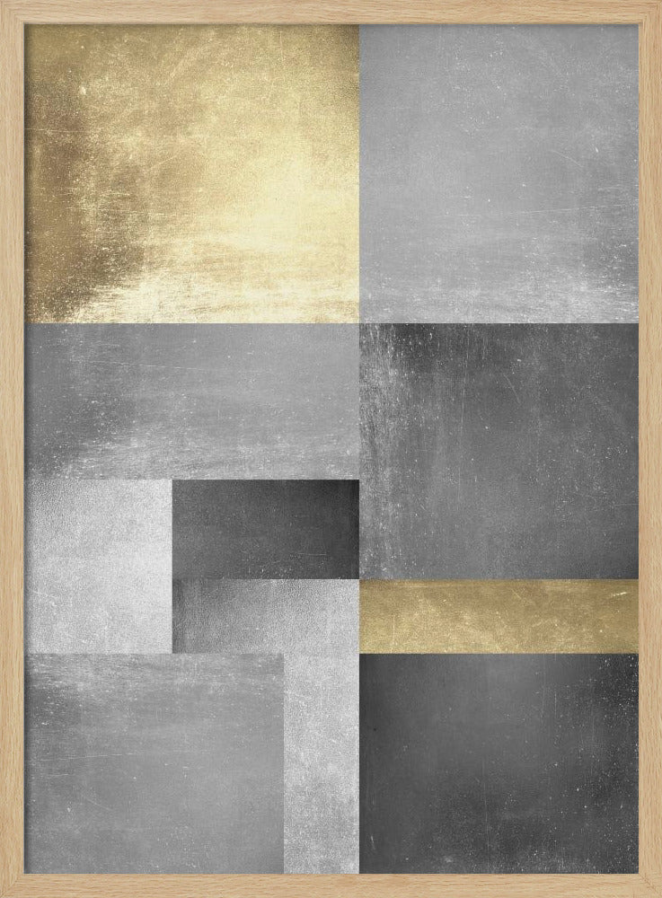 Goud- en zilvertexturen 5 | Poster