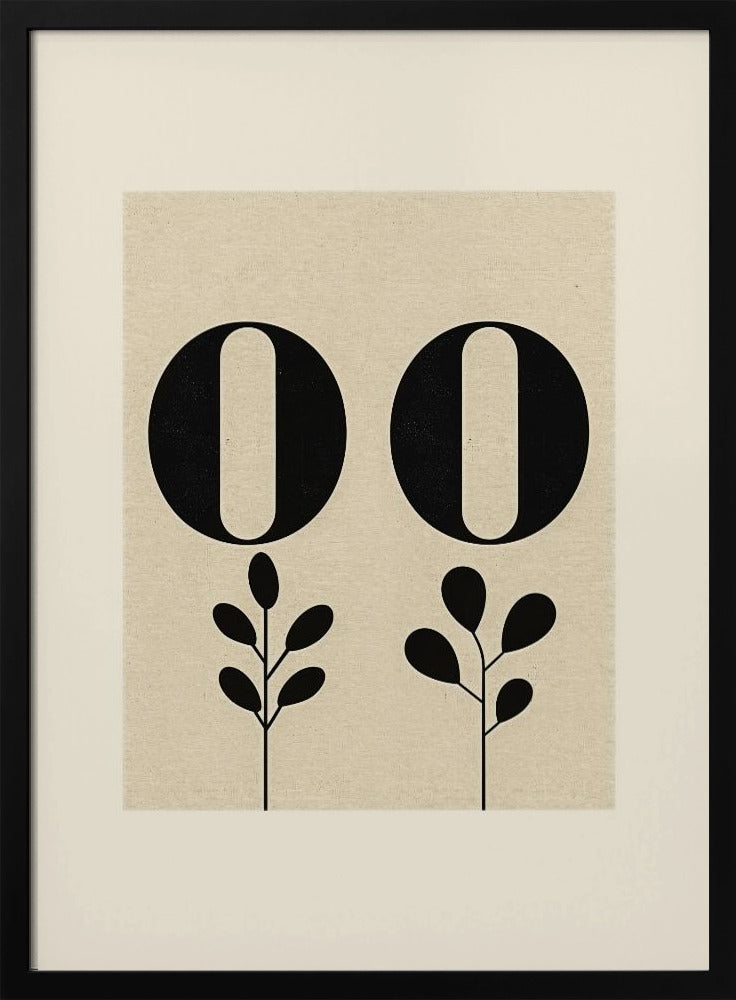 Bloemen typografie | Poster