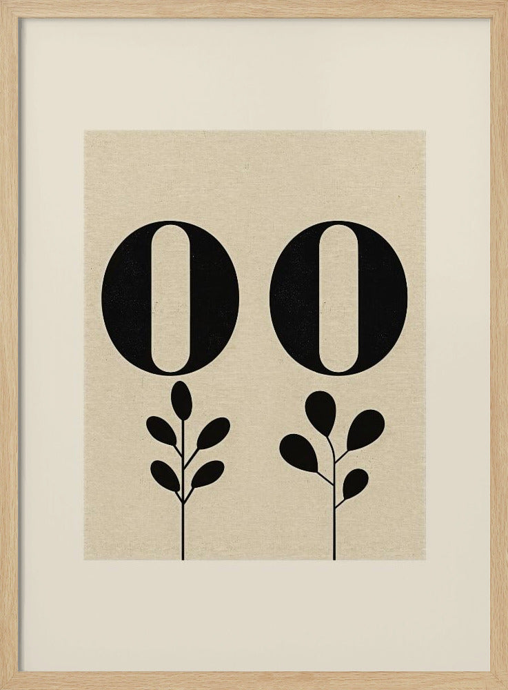 Bloemen typografie | Poster