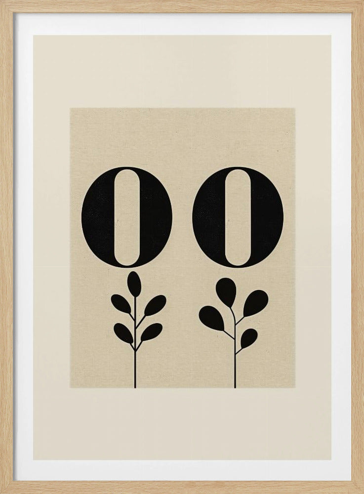 Bloemen typografie | Poster