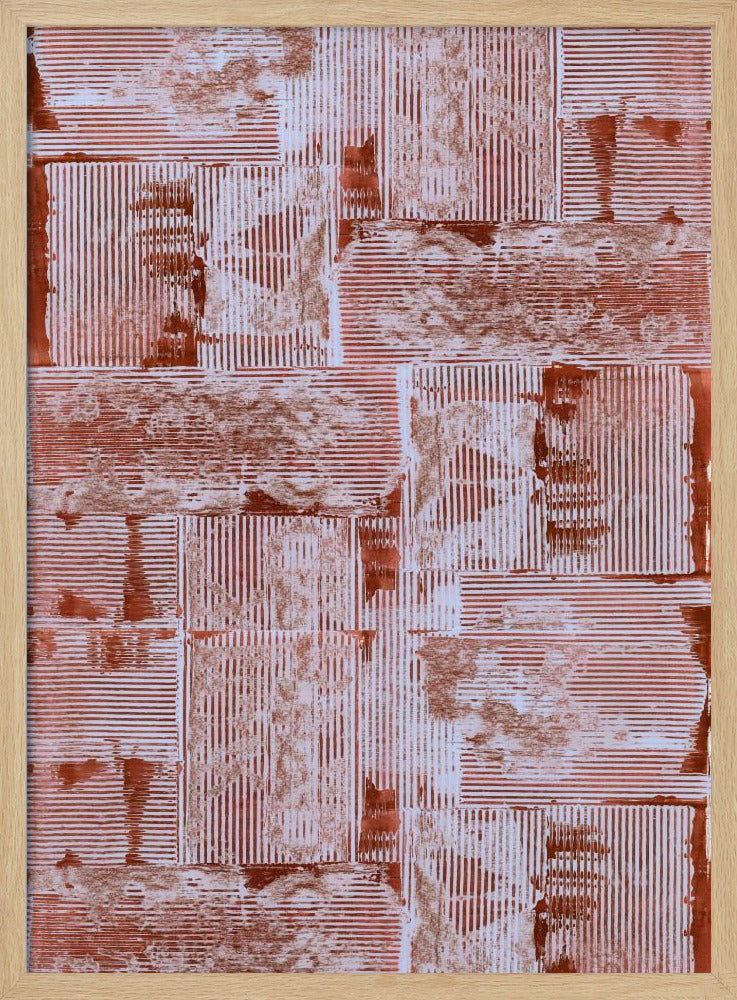 Cinnaber Zachte Lijnen Textuur Nr. 2 Print | Poster