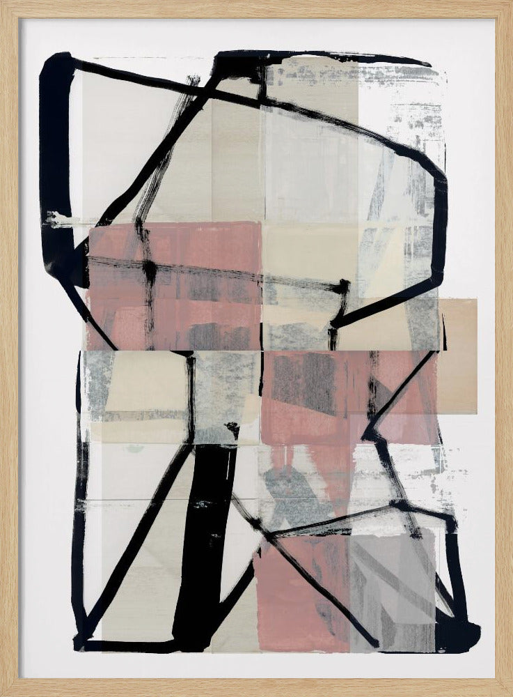 Lijnkunst Patchwork Print No2 | Poster