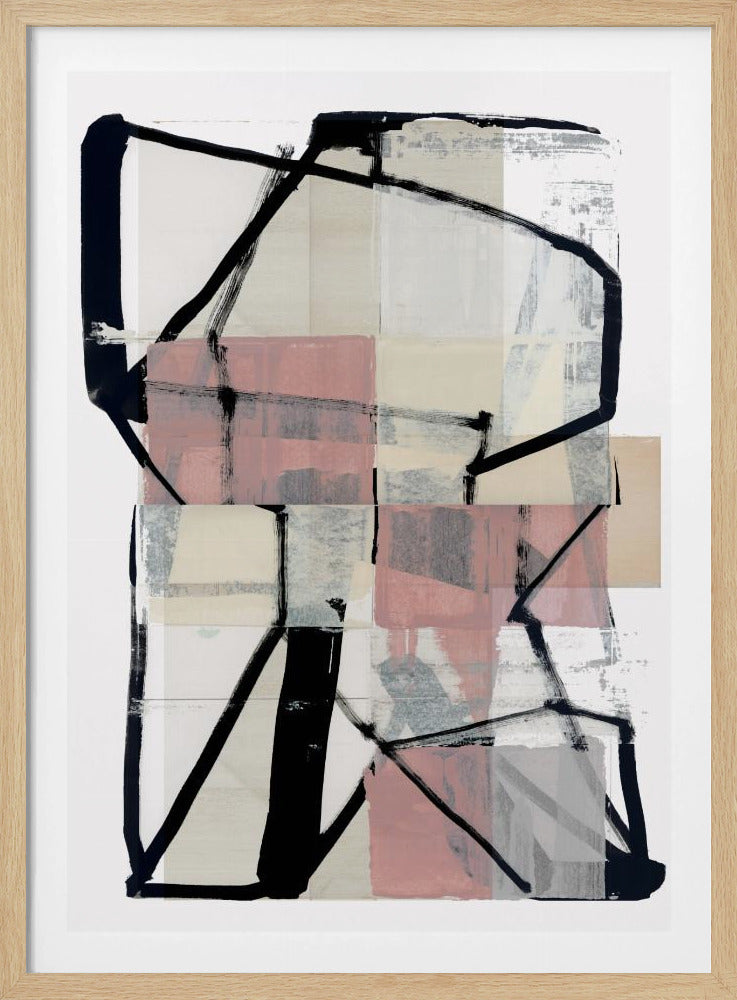 Lijnkunst Patchwork Print No2 | Poster