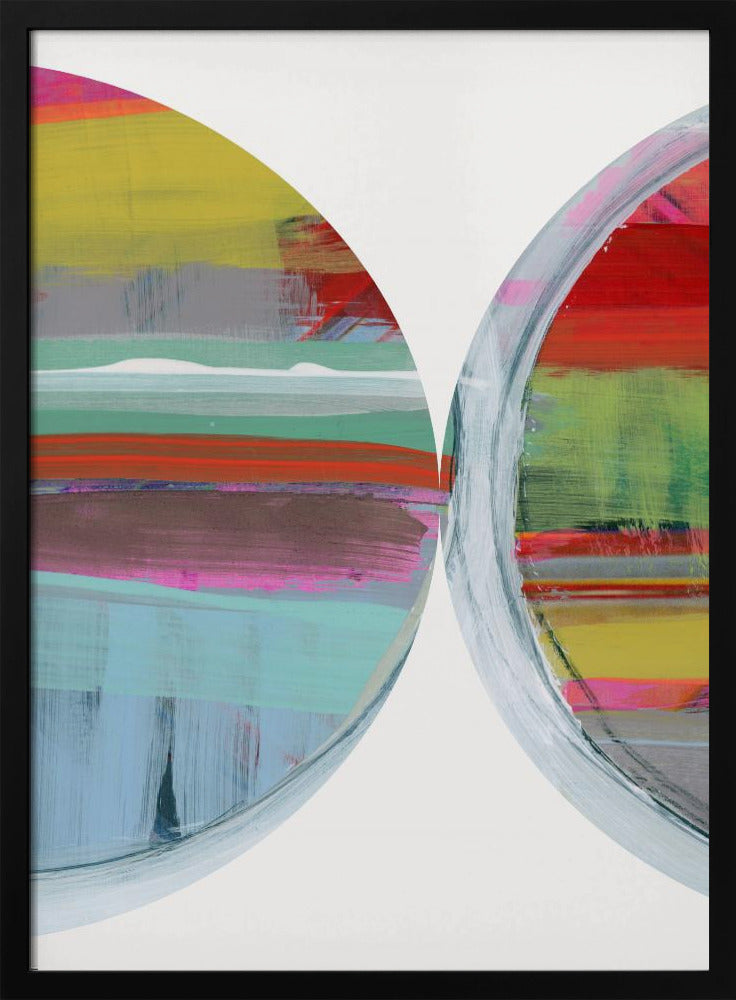 Abstract Stripes & Circles No 2 | Poster