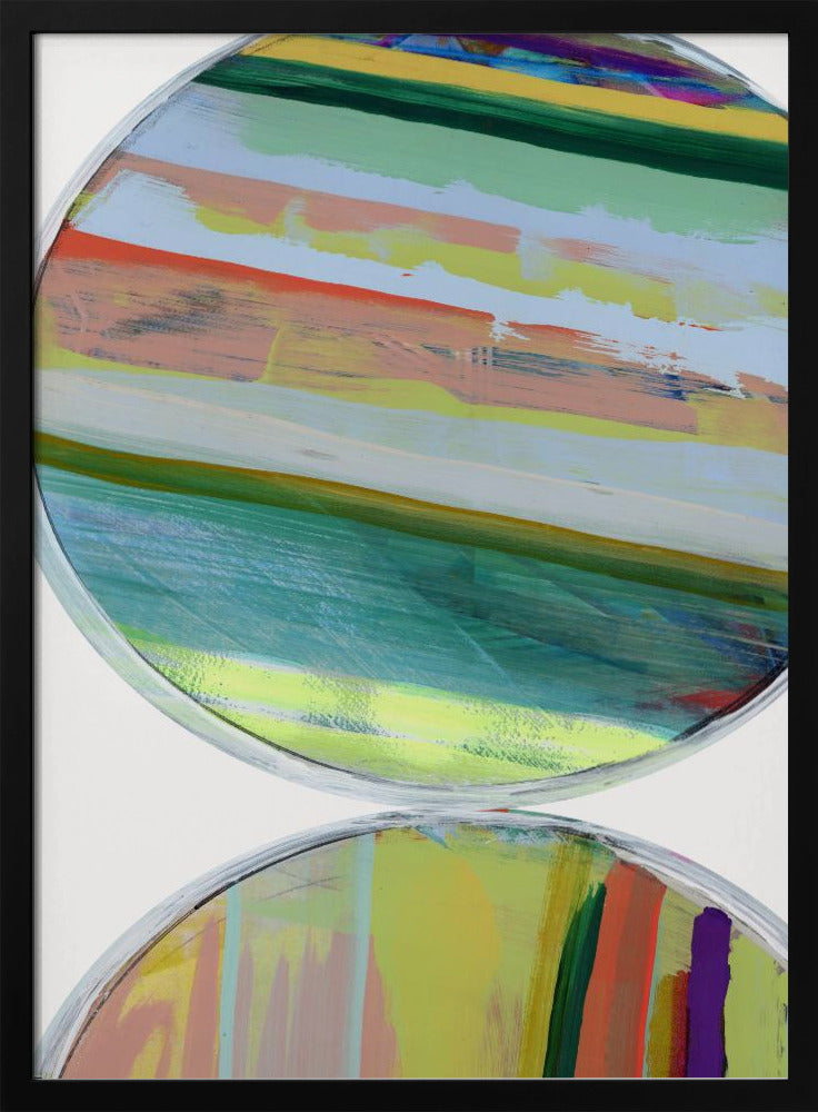 Abstracte strepen en cirkels nr. 1 | Poster