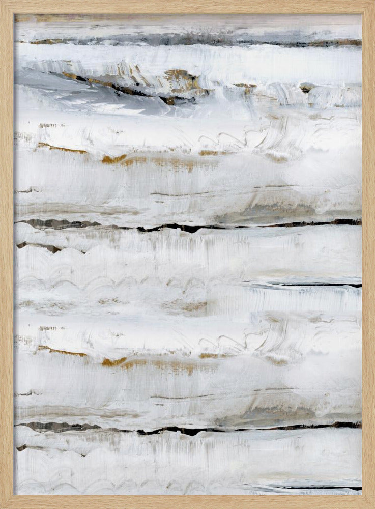 Abstract Zachte Witten 3 | Poster