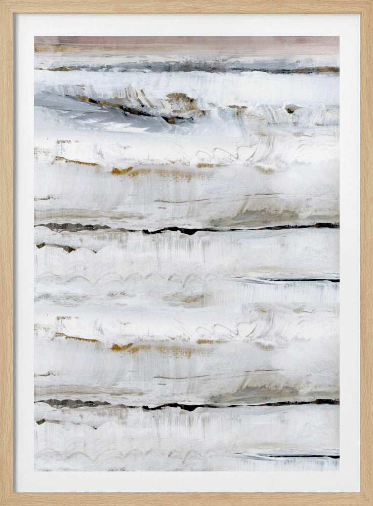 Abstract Zachte Witten 3 | Poster