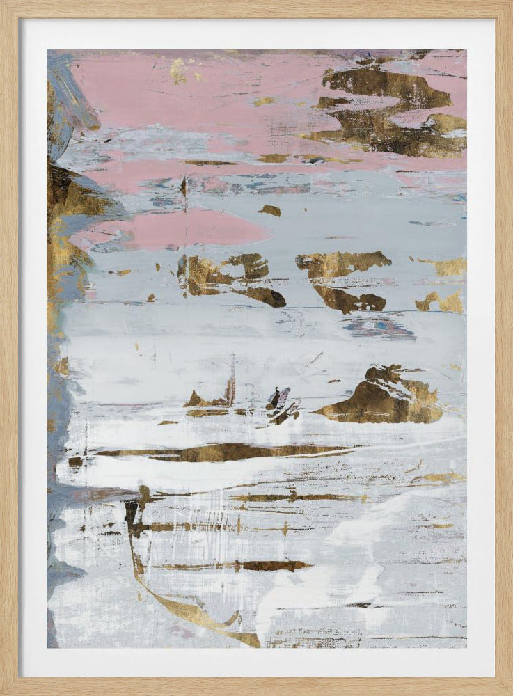 Abstract Zachte Witten 2 | Poster