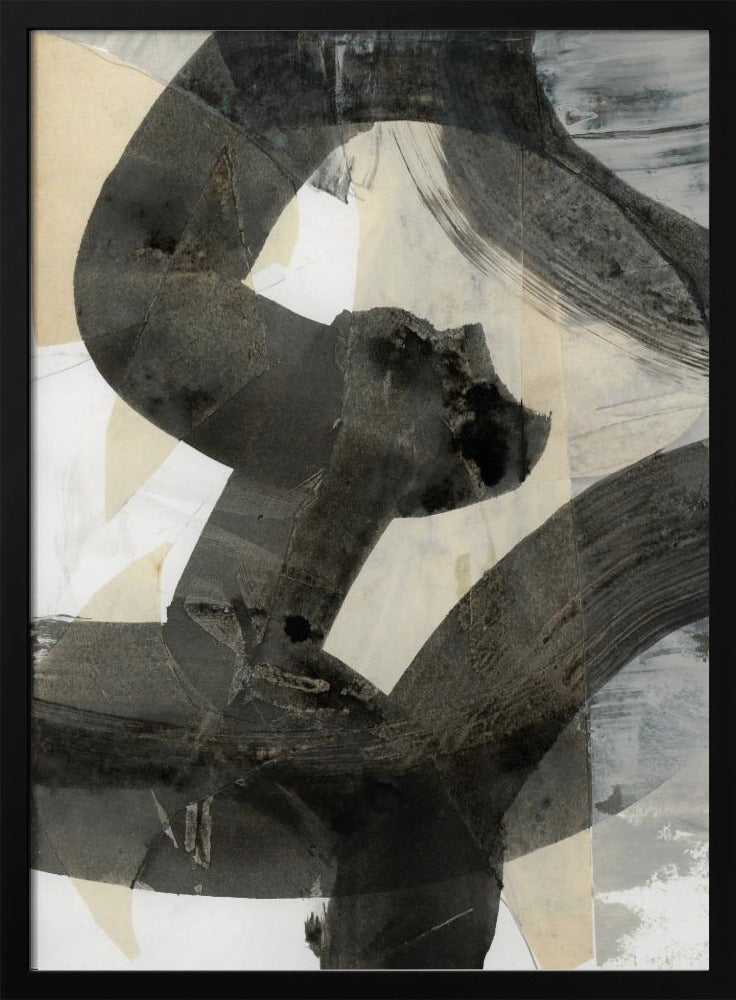 Abstract Gehamerd Zwart Neutraal 1 | Poster