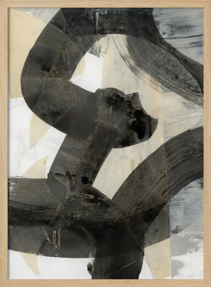 Abstract Gehamerd Zwart Neutraal 1 | Poster