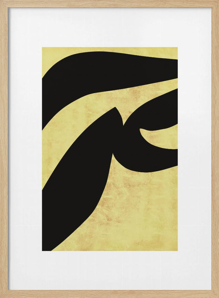 Abstracte zwarte vormen print nr. 1 | Poster