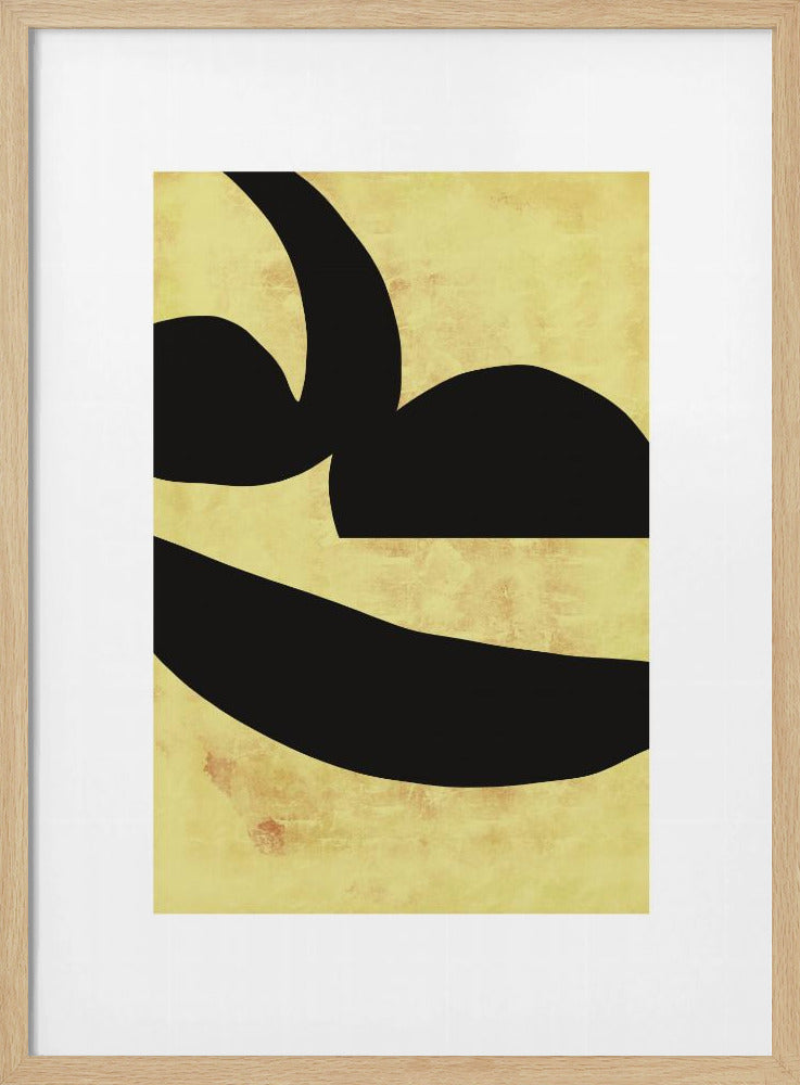 Abstracte zwarte vormen print nr. 2 | Poster
