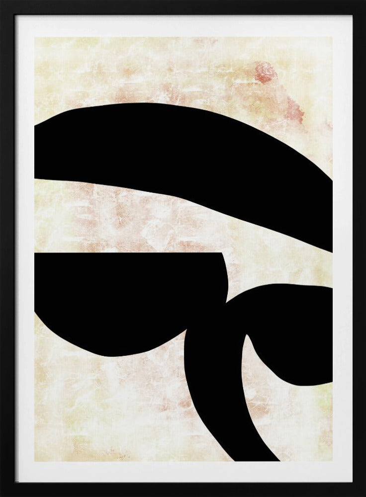 Abstracte zwarte vormen print nr. 4 | Poster