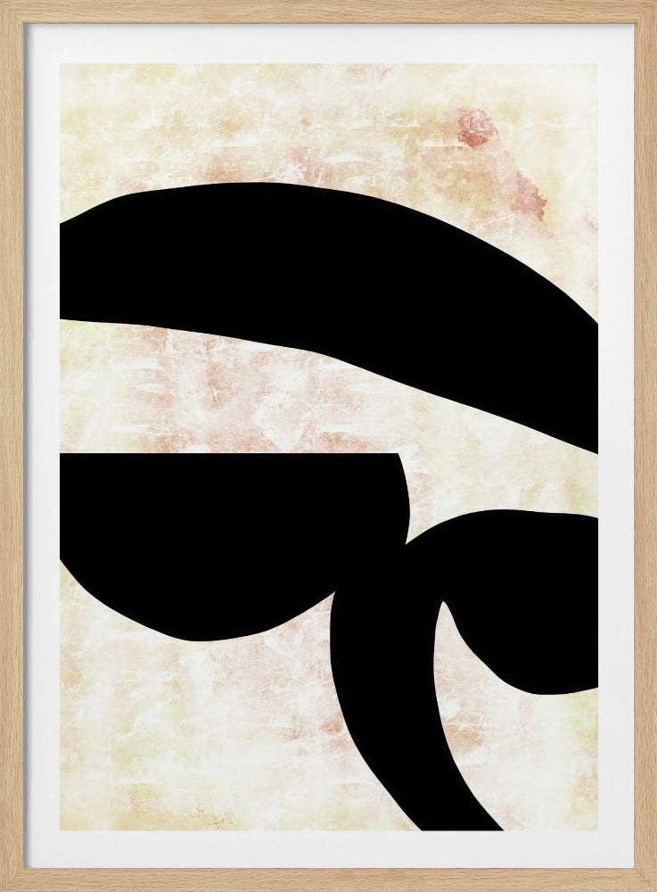 Abstracte zwarte vormen print nr. 4 | Poster