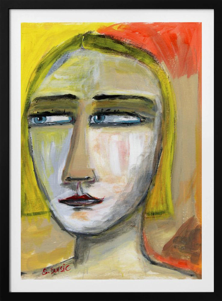 Dame met vernauwde ogen | Poster