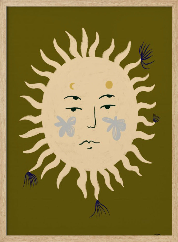 Het serene gezicht van de zon | Poster