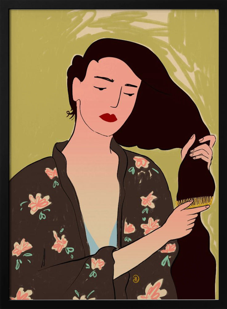 Vrouw met lang haar | Poster