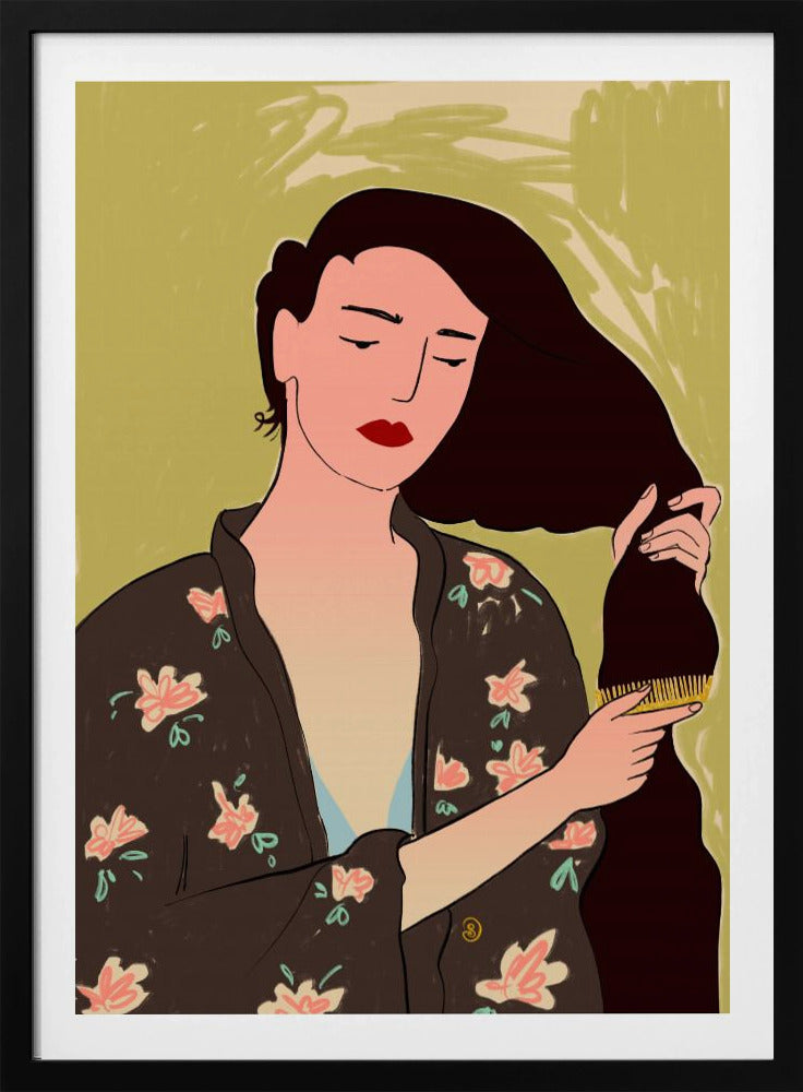 Vrouw met lang haar | Poster