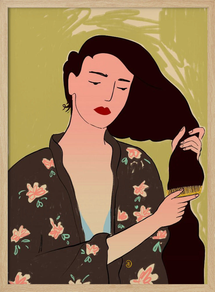 Vrouw met lang haar | Poster