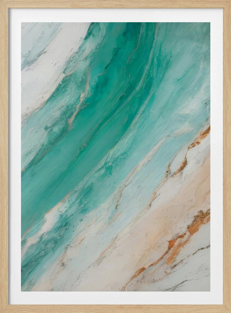 Oceaan golven of marmerpatronen | Poster