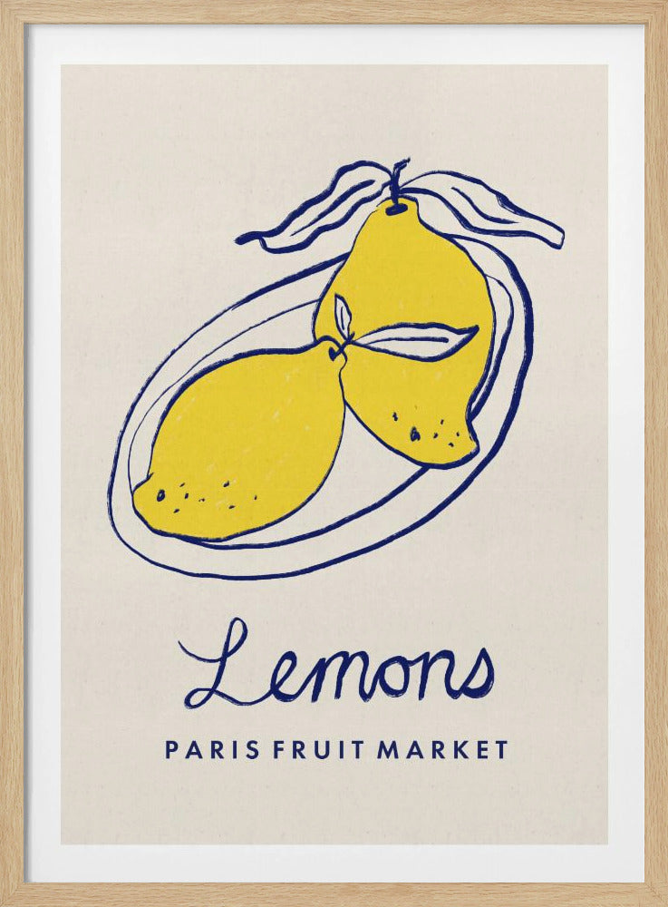 Eetkunst - Citroenen op de Parijse fruitmarkt | Poster