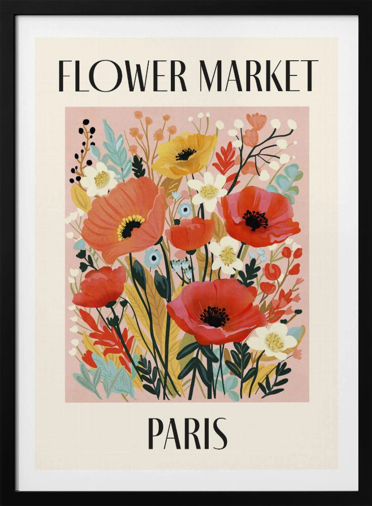 Bloemenmarkt Parijs Frankrijk | Poster