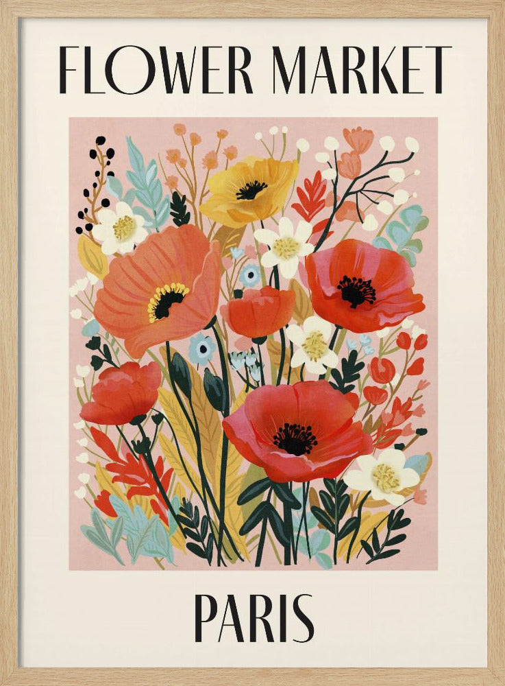 Bloemenmarkt Parijs Frankrijk | Poster