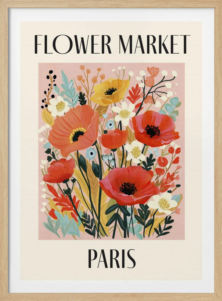 Bloemenmarkt Parijs Frankrijk | Poster